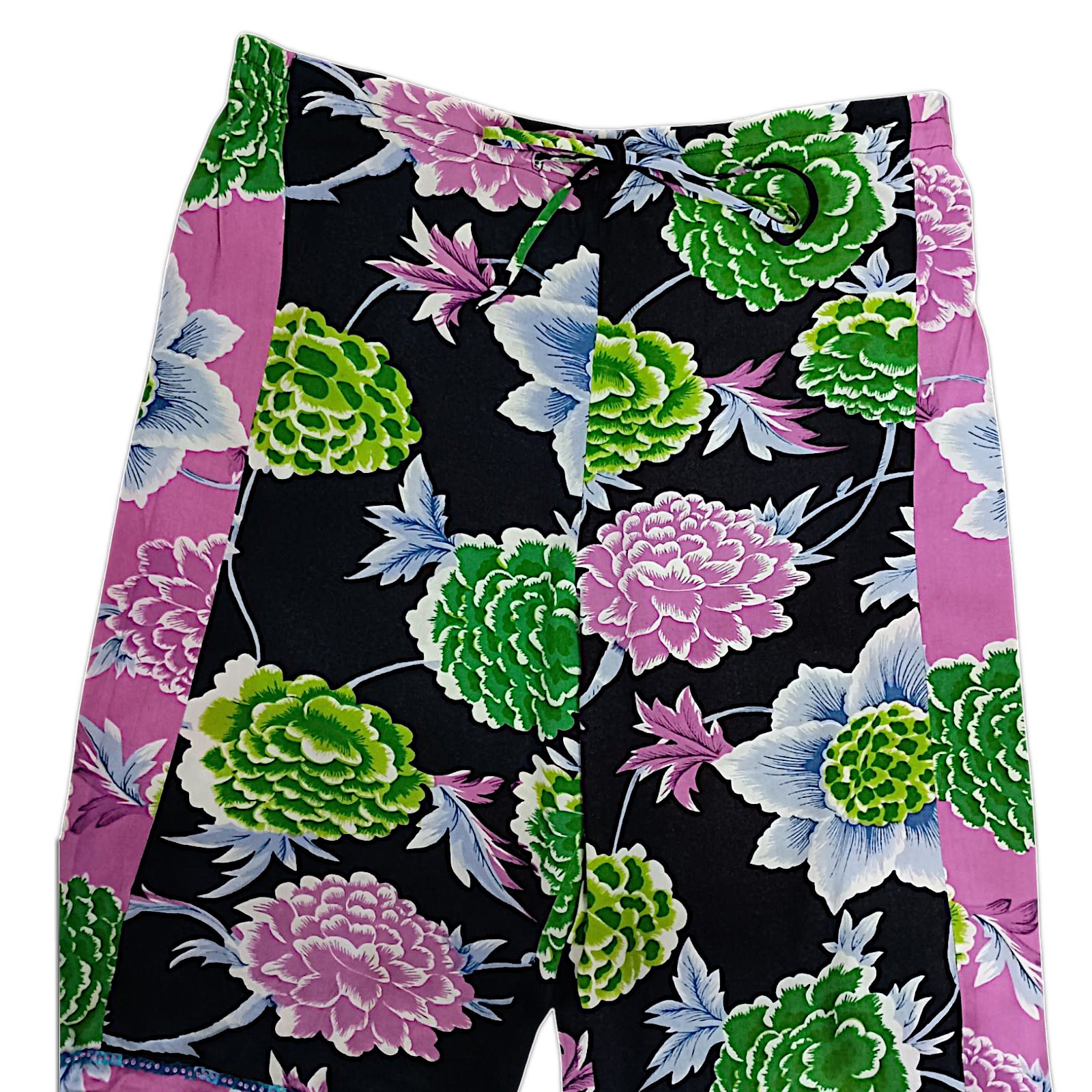 Soft Surroundings Patchwork Pants M Wide Leg Crop… - image 3