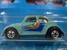 Hot Wheels Vw Bug 7671 W Rare Tampo Blueorangeyellow