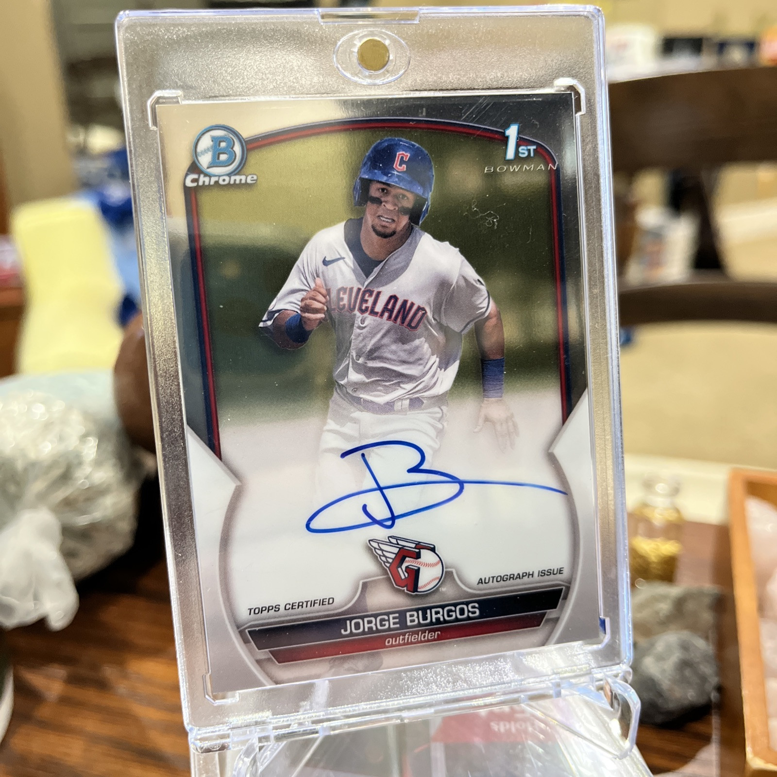 2023 Jorge Burgos 1st Bowman Chrome Prospects Auto Guardians CPA-JBG