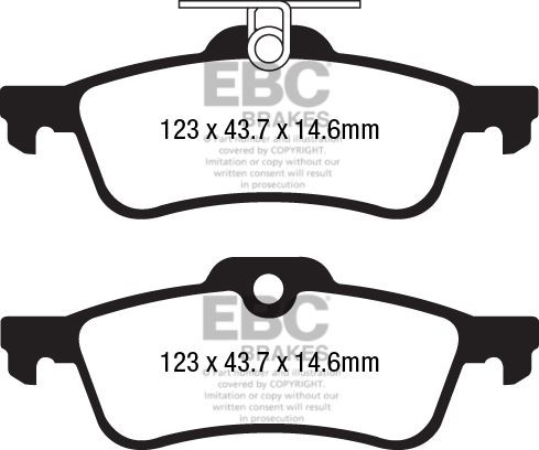 EBC DP22181 BRAKE PAD SET DISC BRAKE Rear