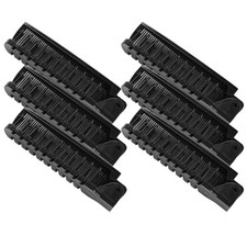 6Pcs Plastic Folding Hair Comb Set Portable Double Headed Antistatic Black