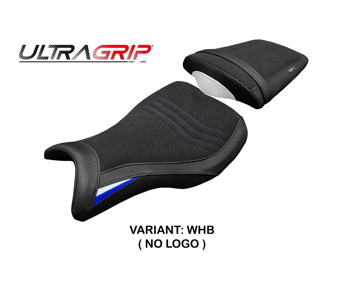 Seat cover Ripley UGrip White-Blue Tpz compatible TRIUMPH DAYTONA 675R 2006 2012