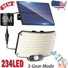 234LED Solar Lights Security 3Modes Street Flood Lamp Motion Sensor Outdoor Wall