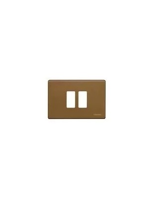 Bticino magic 500//23//br 2 seater plate round bronze box
