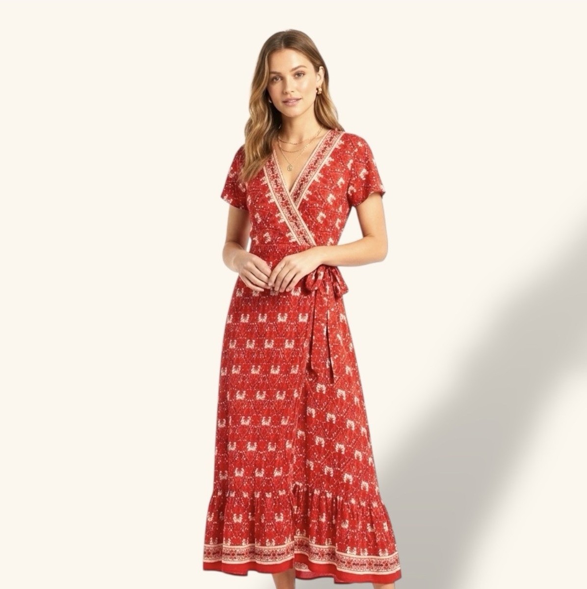 chinese dress ladies ZESICA Off Shoulder Smocked High Waist Side Split Maxi Dress – zesica