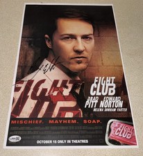 Edward Norton Signed 11x17 Photo Fight Club The Narrator JSA