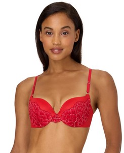 Maidenform Vrouwen Love to Lift-Fishnet Plunge Push Up Everyday BH, Zwarte W/Body Beige Voering, 85D