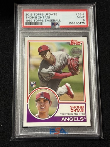 2018 Topps Update SHOHEI OHTANI 1983 PSA 9 MINT #83-2 Rookie 
