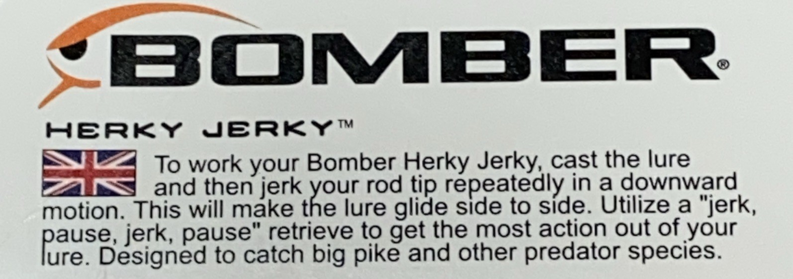 4 BOMBER HERKY JERKY  JR RED HEAD Gamefish Bait Lure Musky Pike Bass - Image 5