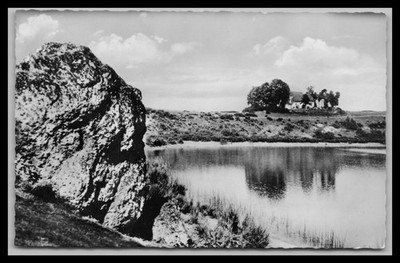 Postcard volcanic rock at Weinfelder Maar / Totenmaar
