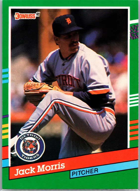 1991 Donruss Baseball Jack Morris Detroit Tigers Base Card NM Set Filler #492