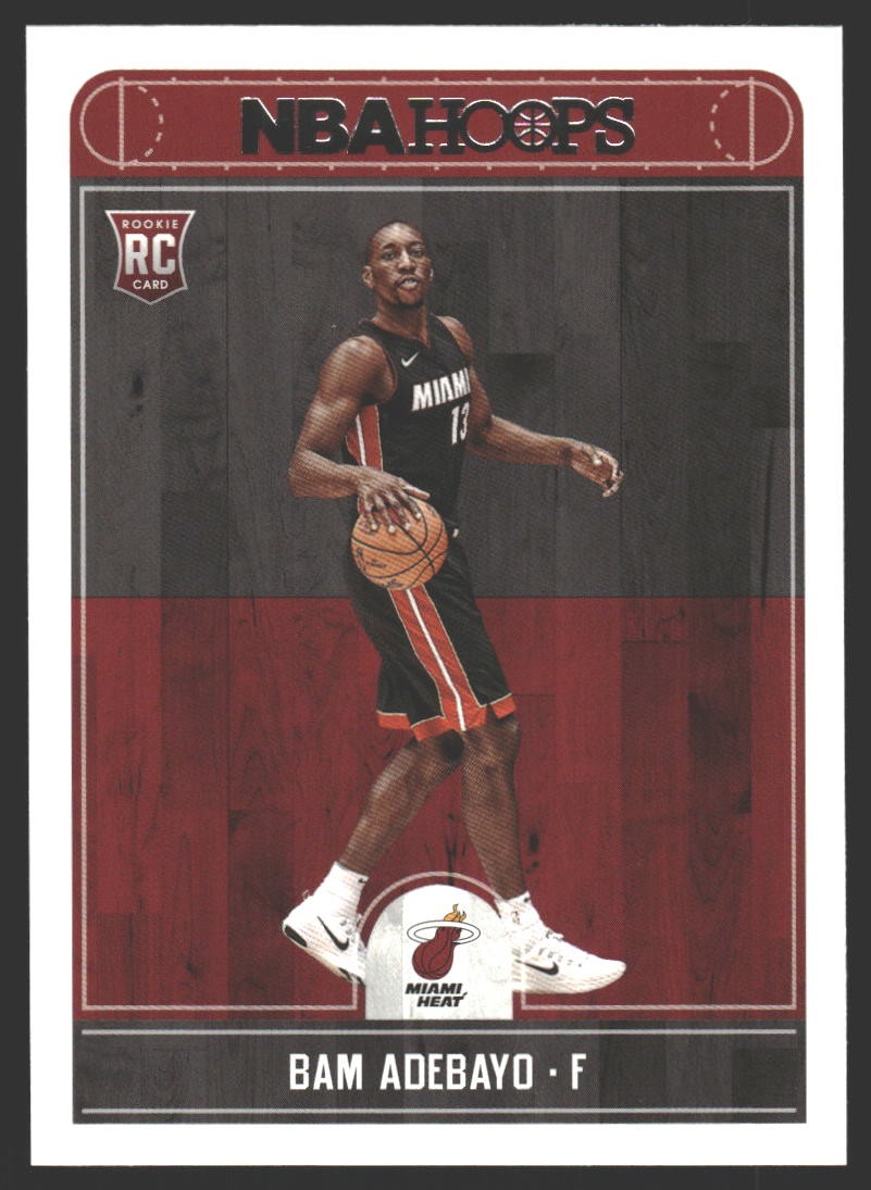 Bam Adebayo #264 2017-18 Hoops RED BACK Miami Heat RC Rookie