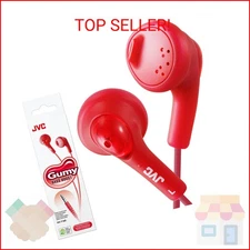 JVC HAF160R Gumy Ear Bud Headphone Red