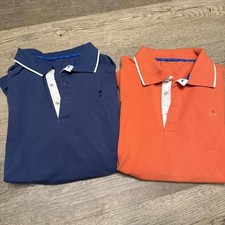 2 Vince Camuto Navy and orange polo shirts #poloshirts set of two Size Medium