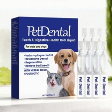 Pet Oral Care Solution 7ml Herbal-Formula Gentle Absorption Fresh Breath Dog Cat