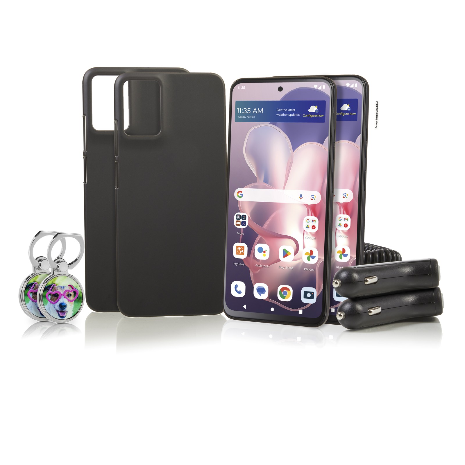 Tracfone (2 PACK) Moto G Power 2024 + 1 YR Service  (1500 Min/Txt/1.5GB)