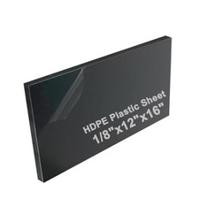 High-Density Polyethylene HDPE Plastic Sheet/8" Thick2" 12"x16"x1/8" 1 Black