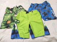 LOT OF THREE ZX HURLEY GYMBOREE 3 Swim Shorts Size M 7/8 GUC Mesh See Pictures