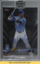 2018 Topps Clearly Authentic Black /75 Whit Merrifield #CAA-WM Auto READ 3a8