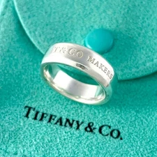 Authentic Tiffany & Co. Makers Slice Ring Silver 925 "7 P19fe