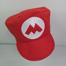 Nintendo Super Mario Hat Youth Cosplay Accessory Costume Red Mario Logo