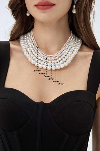 BABEYOND Rady Perla Imitación Perla Collar Elegante Decorativo Fo 53 - Imagen 4 de 8