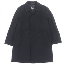 Pristine Aquascutum coat Logo button placket black cashmere mens