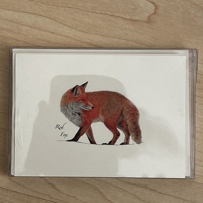 Beautiful Red Fox Notecard Set - 8 Blank Note Cards with Envelopes - 3.5'' X 5'' 