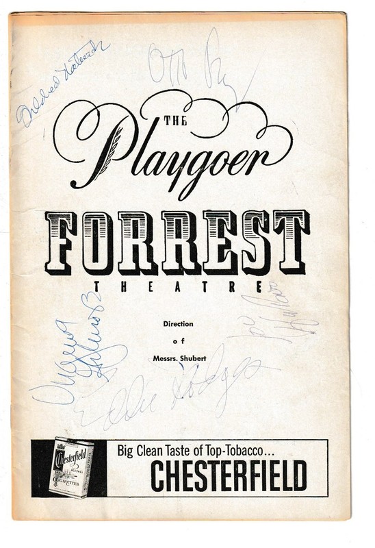 Henry Fonda, "Critic's Choice" Playgoer, Tryout 1960, cast signed