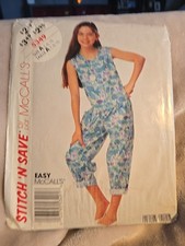 Vintage 1991 McCall's 5349 Girl's Jumpsuit Size 7-8-10 Uncut Sewing Pattern