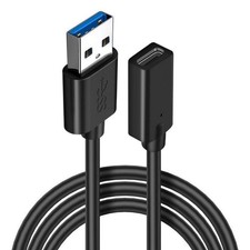myfole 10 FT USB 3.0 Type A Male to C Female Charging and 10 FT, Black