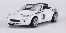 DCT 1/64 Scale Mazda MX-5 Race Car White Diecast Car Model Collection Toy gift
