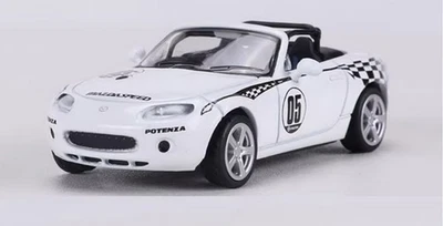 DCT 1/64 Scale Mazda MX-5 Race Car White Diecast Car Model Collection Toy gift