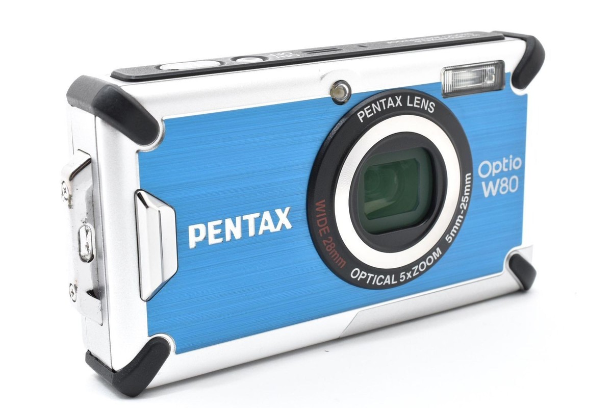 PENTAX Optio W80 Blue Compact Digital Camera Tested Working Seller