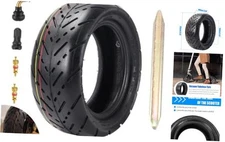 90/55-6 Scooter Tire 10" Tubeless Tire Vacuum Tire + Value Steam Wider & 