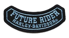 Harley-Davidson 3 in. Embroidered Lil' Rider Kids Emblem Sew-On Patch - Black