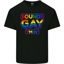 Camiseta de algodón ligero Sounds Gay Im in Funny LGBT para hombre