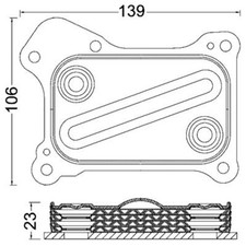 MAHLE ÖLKÜHLER MOTORÖL passend für FIAT 500 500L DOBLO FIORINO GRANDE IDEA