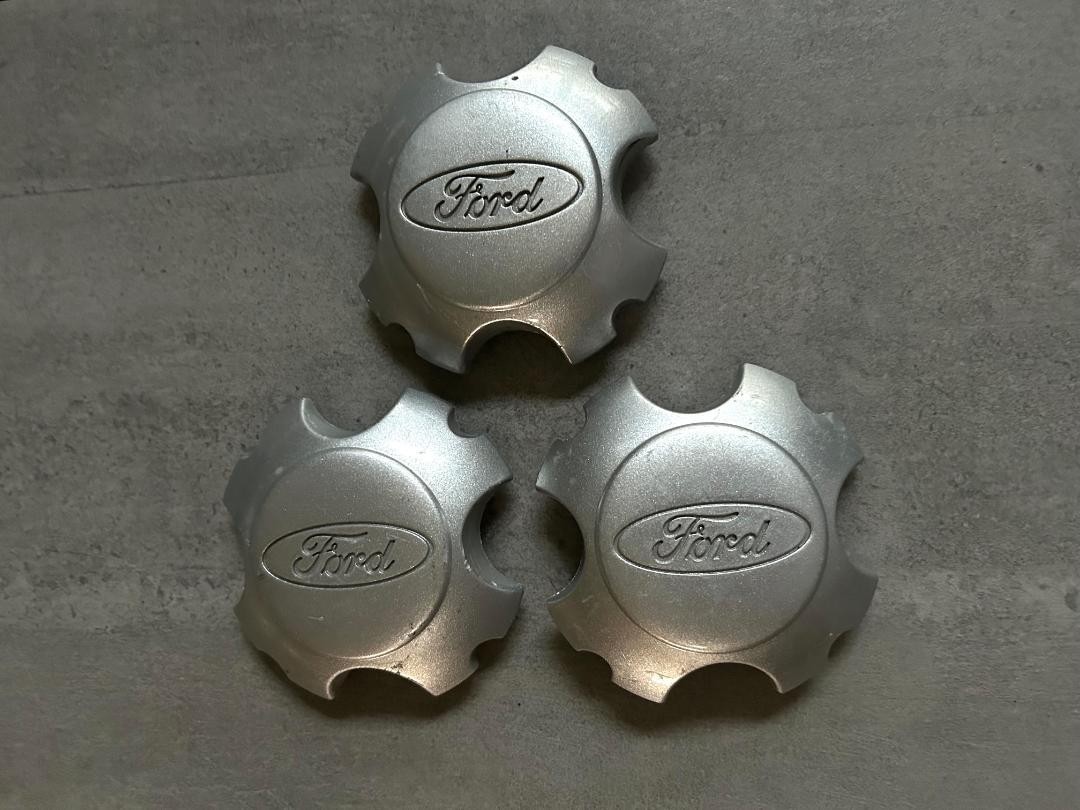 Ford Silver Wheel Center Cap Set of x3 4.25" Used Genuine OEM 2N15-1000-DB 02 03