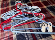 Lot of 8 Baby Toddler Kids Plastic Tubular Clothing Hangers