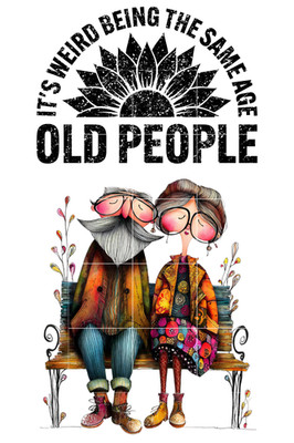 Same Age Old People Birthday Postcard Mail Junk Journal Scrapbook Card Topper