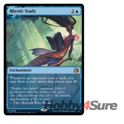 Rhystic Study M/NM Magic: The Gathering MTG Wilds Of Eldraine
