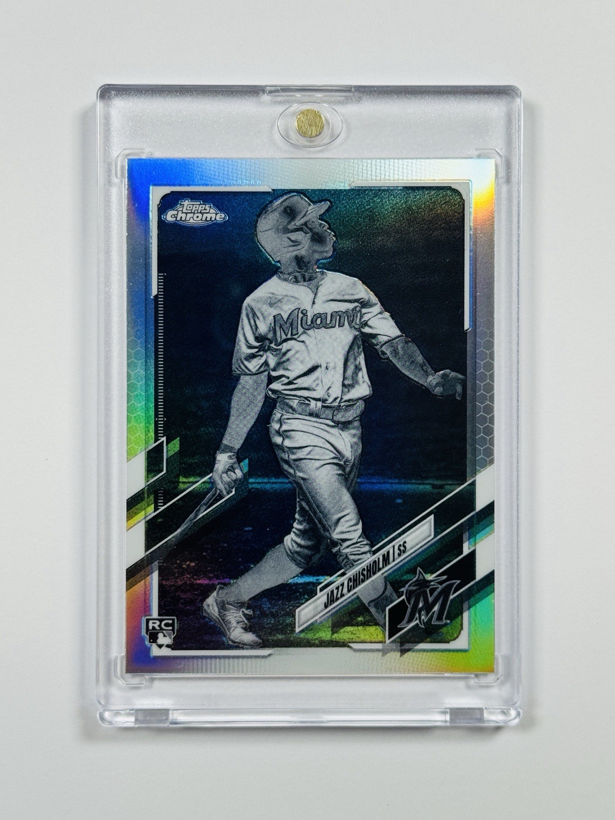 2021 TOPPS CHROME JAZZ CHISHOLM #144 NEGATIVE ROOKIE