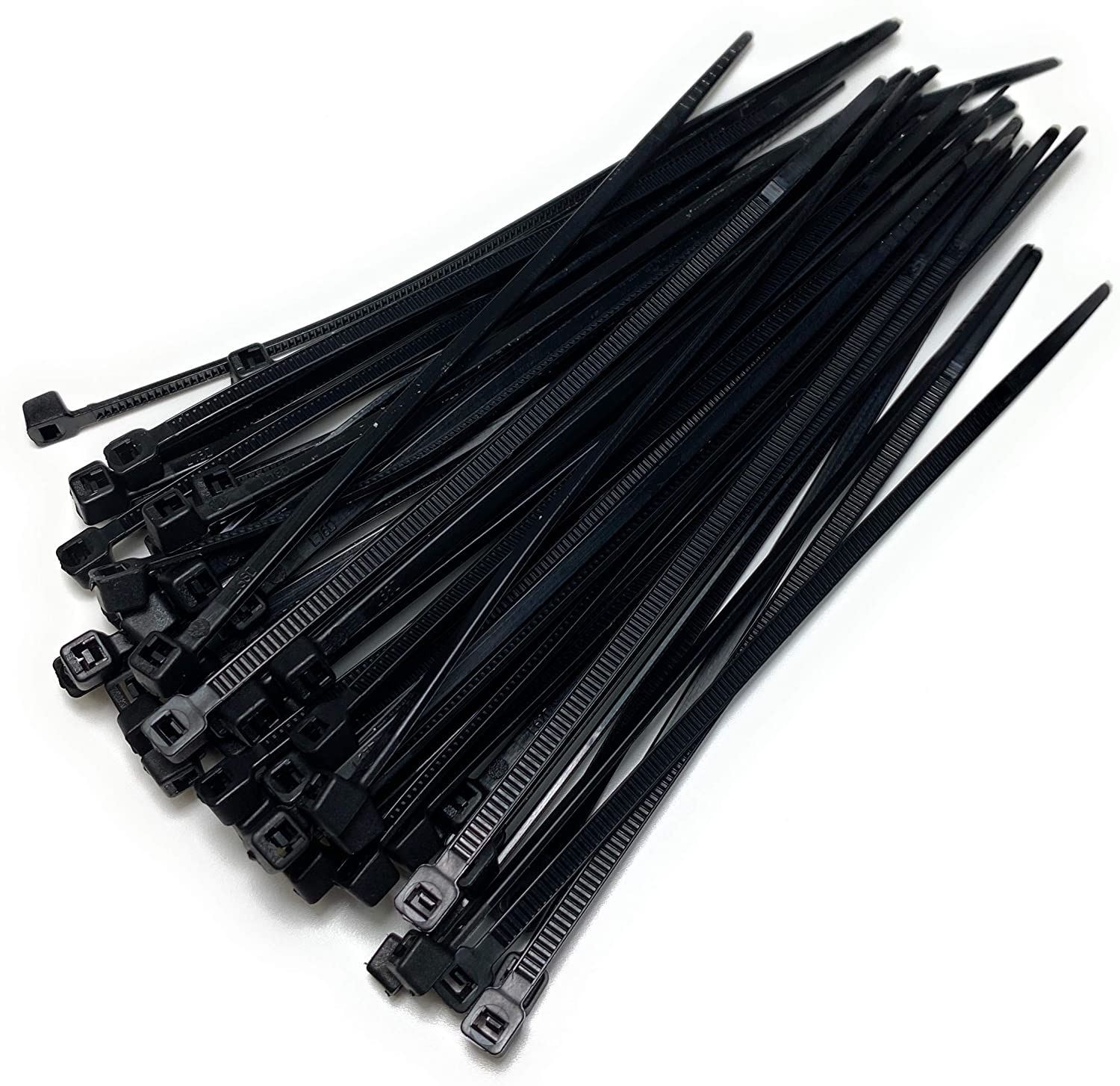 Black Nylon Cable Ties 100mm x 2.5mm Pack of 200 Nylon Zip Ties