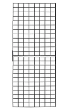 2' x 6' Black Gridwall Panels Wire Grid Display Racks Ready to Assemble 2 panels