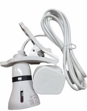Clip On Light Lamp/Bulb Holder Switched Lamp holder with 2m Cable and UK Plug