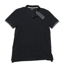 Boss Hugo Boss Men's Black Phillipson 38 Regular Fit Short Sleeve Polo Shirt