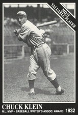 Chuck Klein 1991 Conlon Collection TSN #300 Philadelphia Phillies