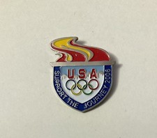 Vtg 2006 USA Support The Journey VISA Olympic Lapel Pin Hat Pinback