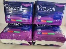 Prevail For Women Daily Disposable Underwear Female Medium 4 bags of 20 Ct